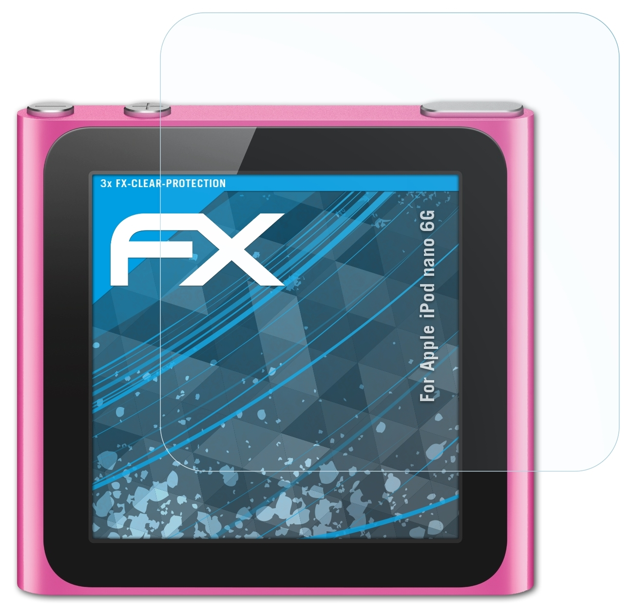 ATFOLIX 3x Apple 6G) Displayschutz(für FX-Clear nano iPod