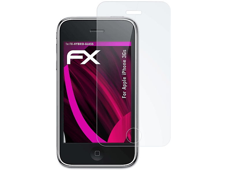 ATFOLIX FX-Hybrid-Glass 3Gs) iPhone Schutzglas(für Apple