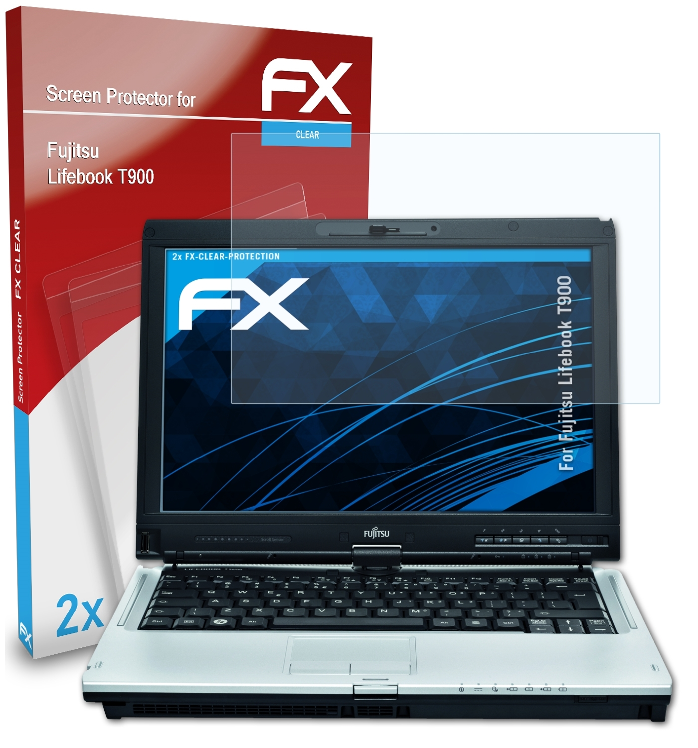 Displayschutz(für T900) FX-Clear ATFOLIX Lifebook Fujitsu 2x