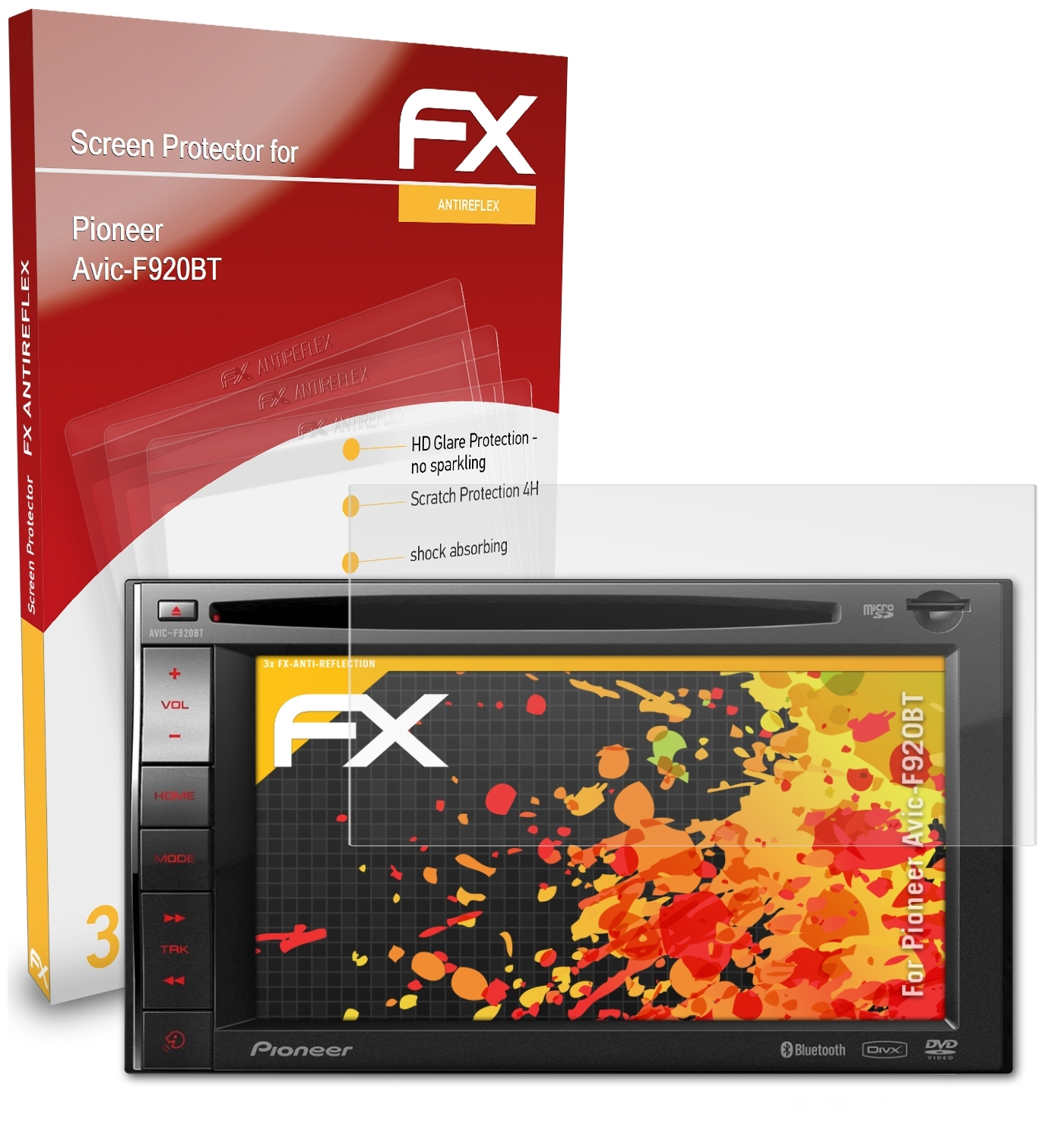 Displayschutz(für FX-Antireflex ATFOLIX 3x Avic-F920BT) Pioneer
