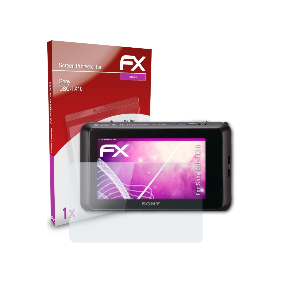 DSC-TX10) Sony Schutzglas(für FX-Hybrid-Glass ATFOLIX