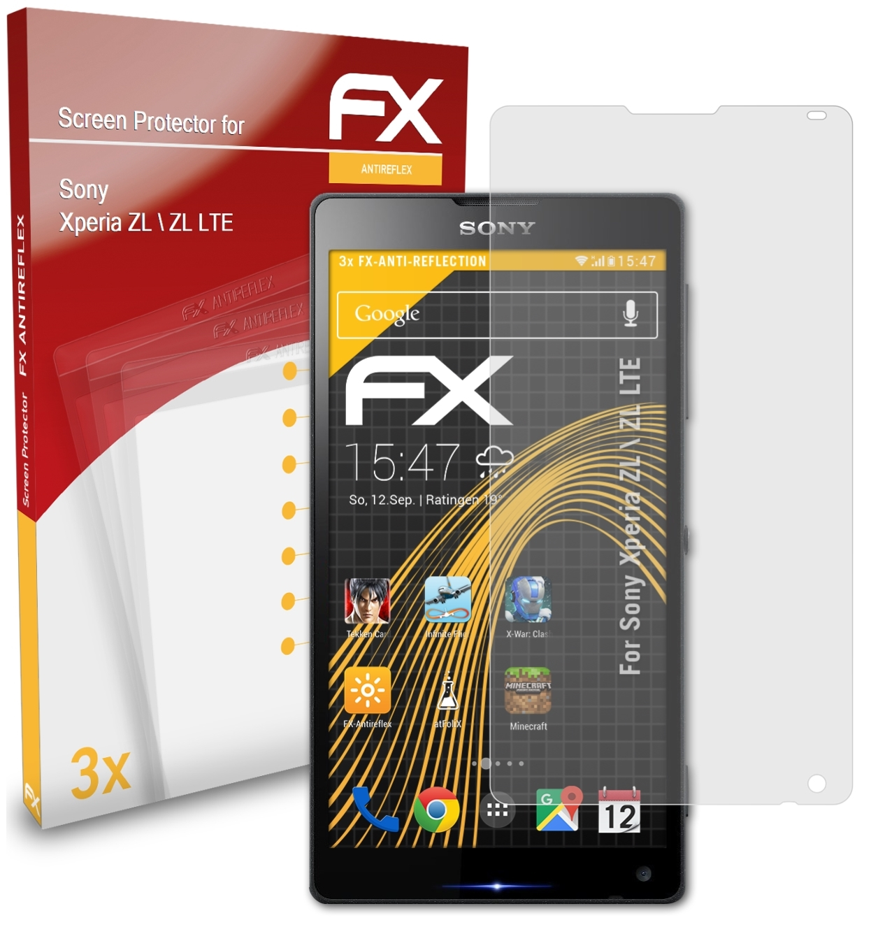 ATFOLIX Displayschutz(für LTE) \\ ZL 3x Sony ZL FX-Antireflex Xperia