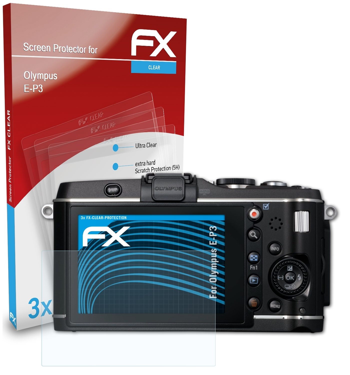 FX-Clear 3x Olympus ATFOLIX E-P3) Displayschutz(für