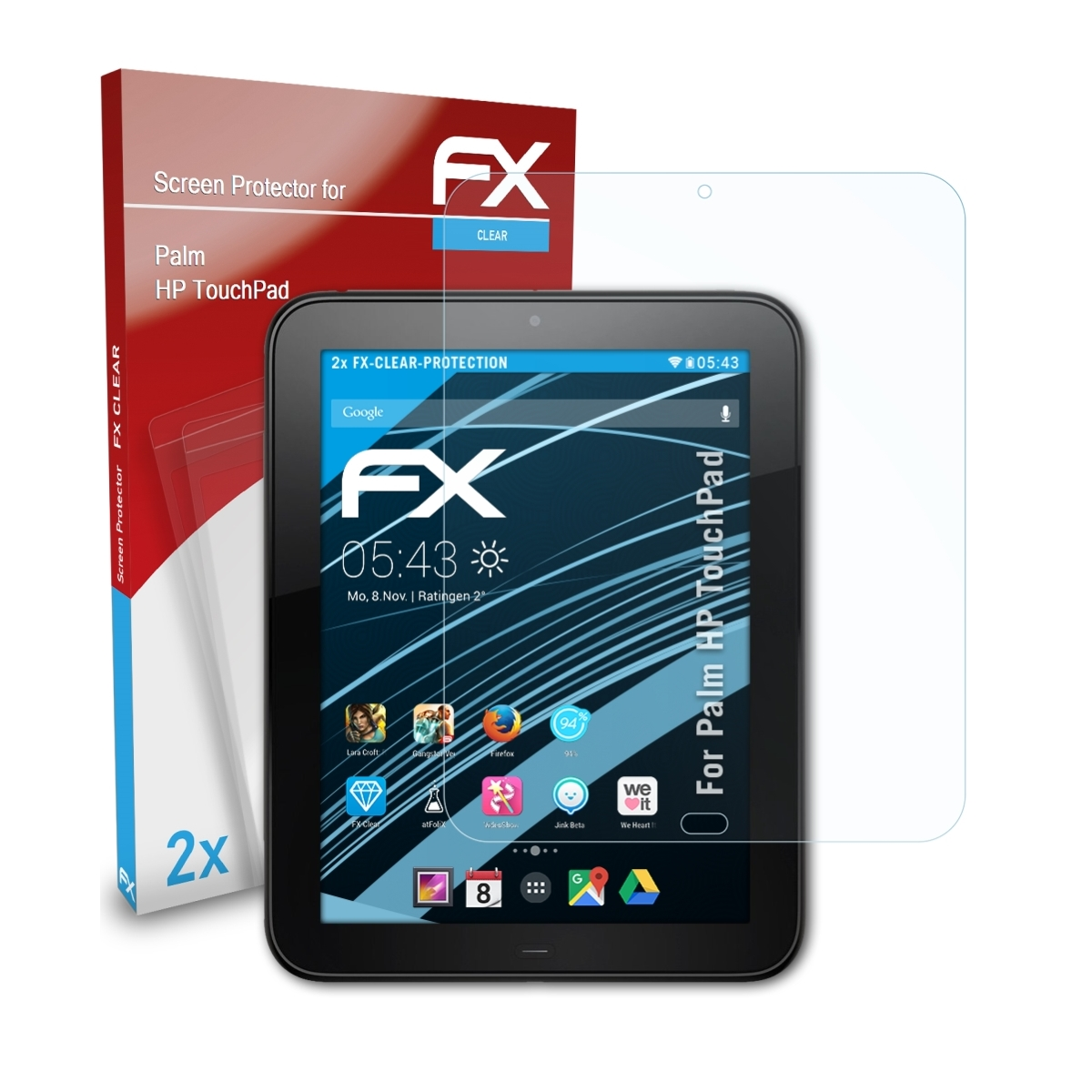 ATFOLIX 2x FX-Clear Displayschutz(für Palm HP TouchPad)