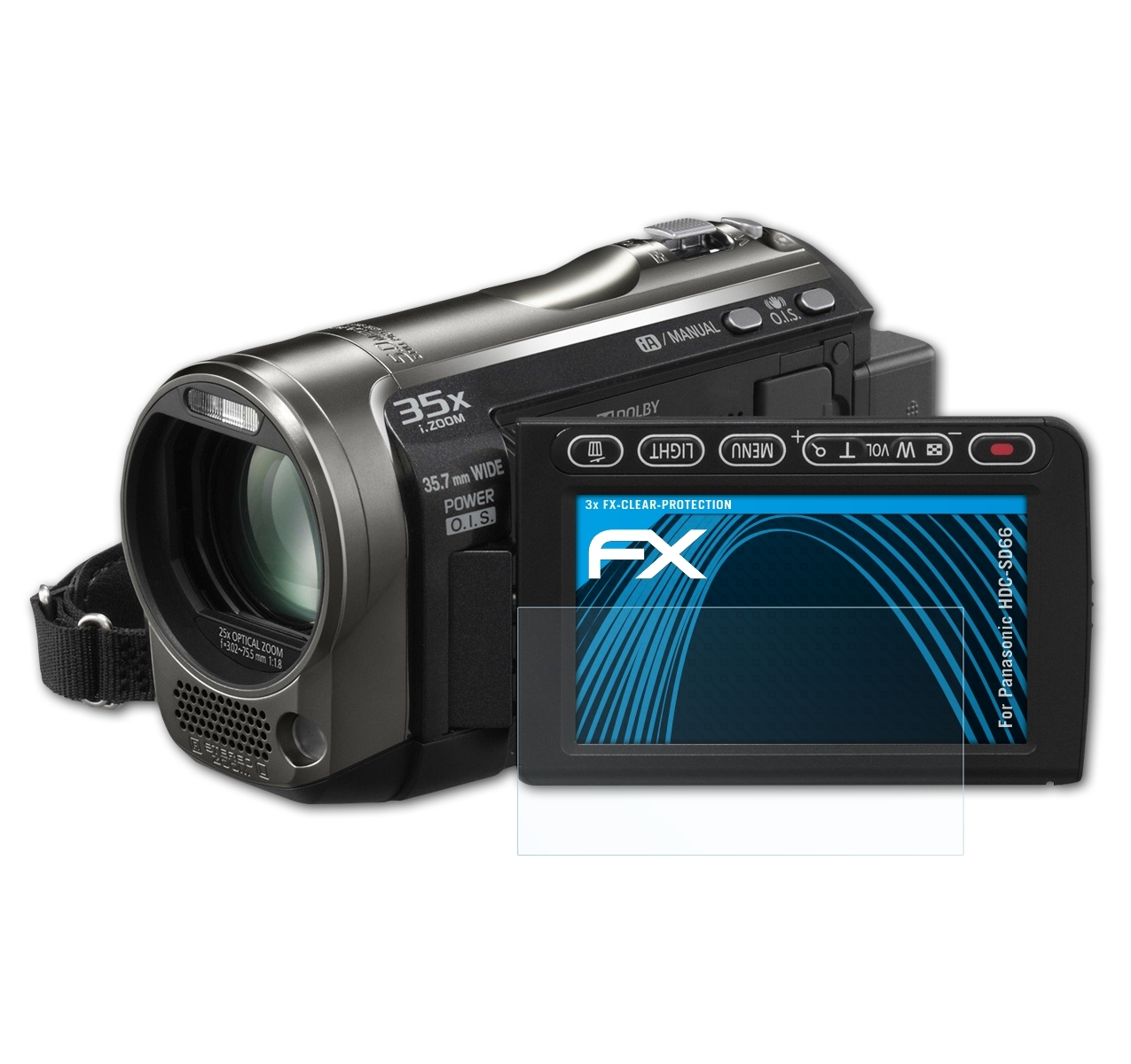 ATFOLIX 3x FX-Clear Displayschutz(für Panasonic HDC-SD66)