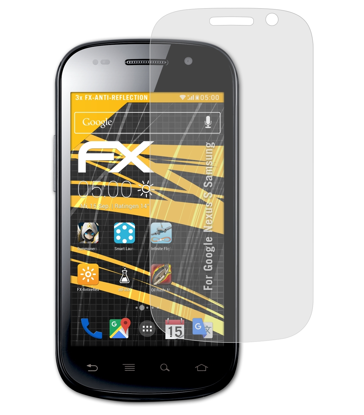 ATFOLIX 3x FX-Antireflex Displayschutz(für Google (Samsung)) S Nexus
