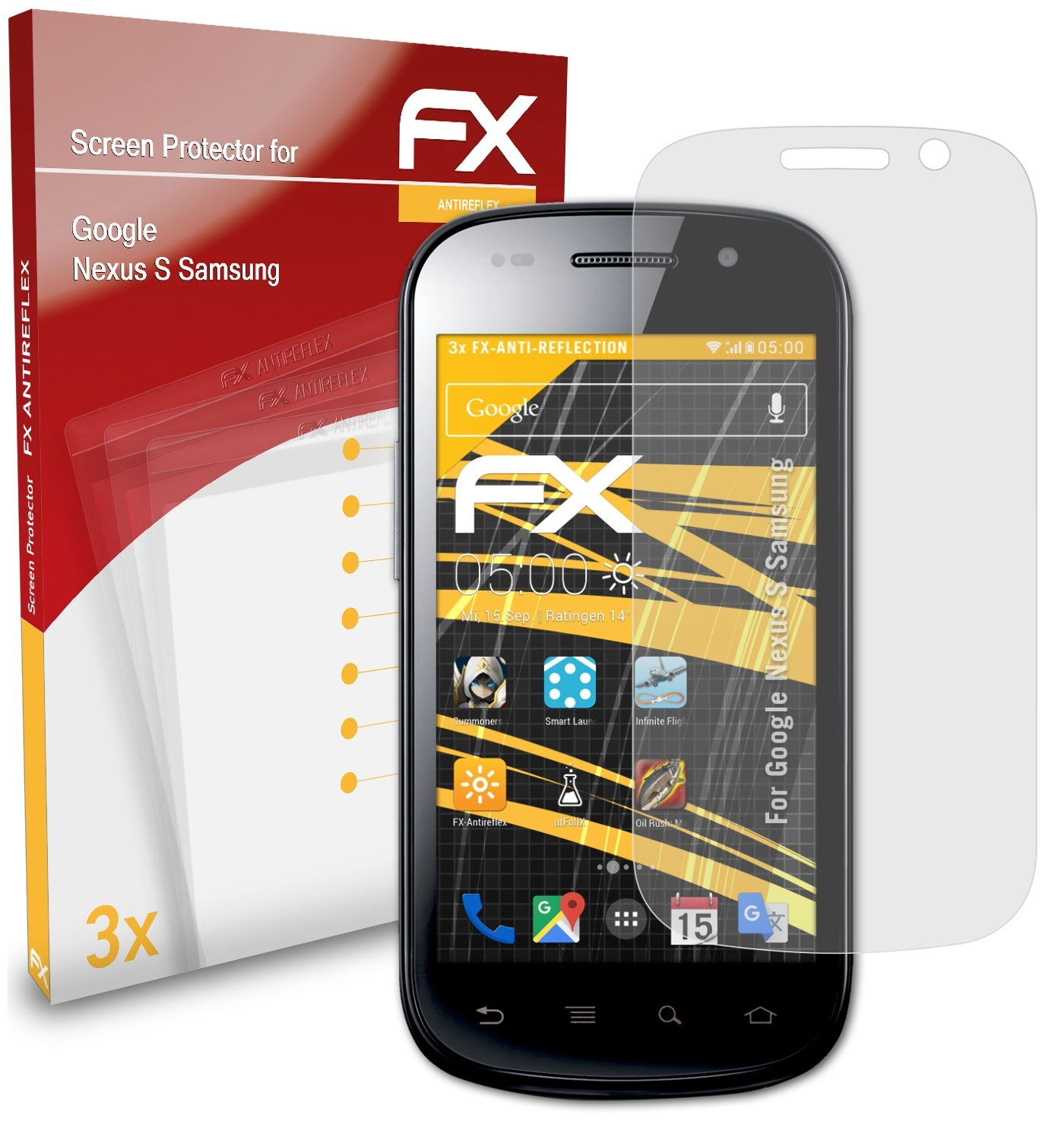 Google S Displayschutz(für Nexus ATFOLIX FX-Antireflex (Samsung)) 3x