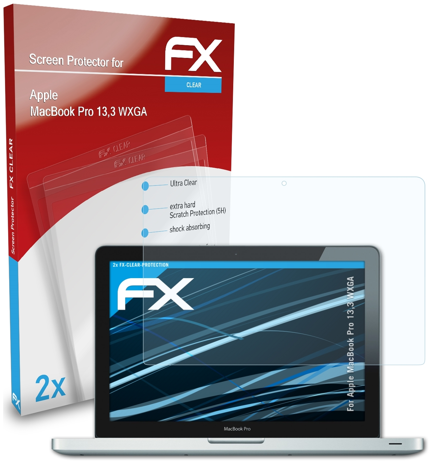 WXGA) MacBook Apple FX-Clear Pro Displayschutz(für ATFOLIX 13,3 2x