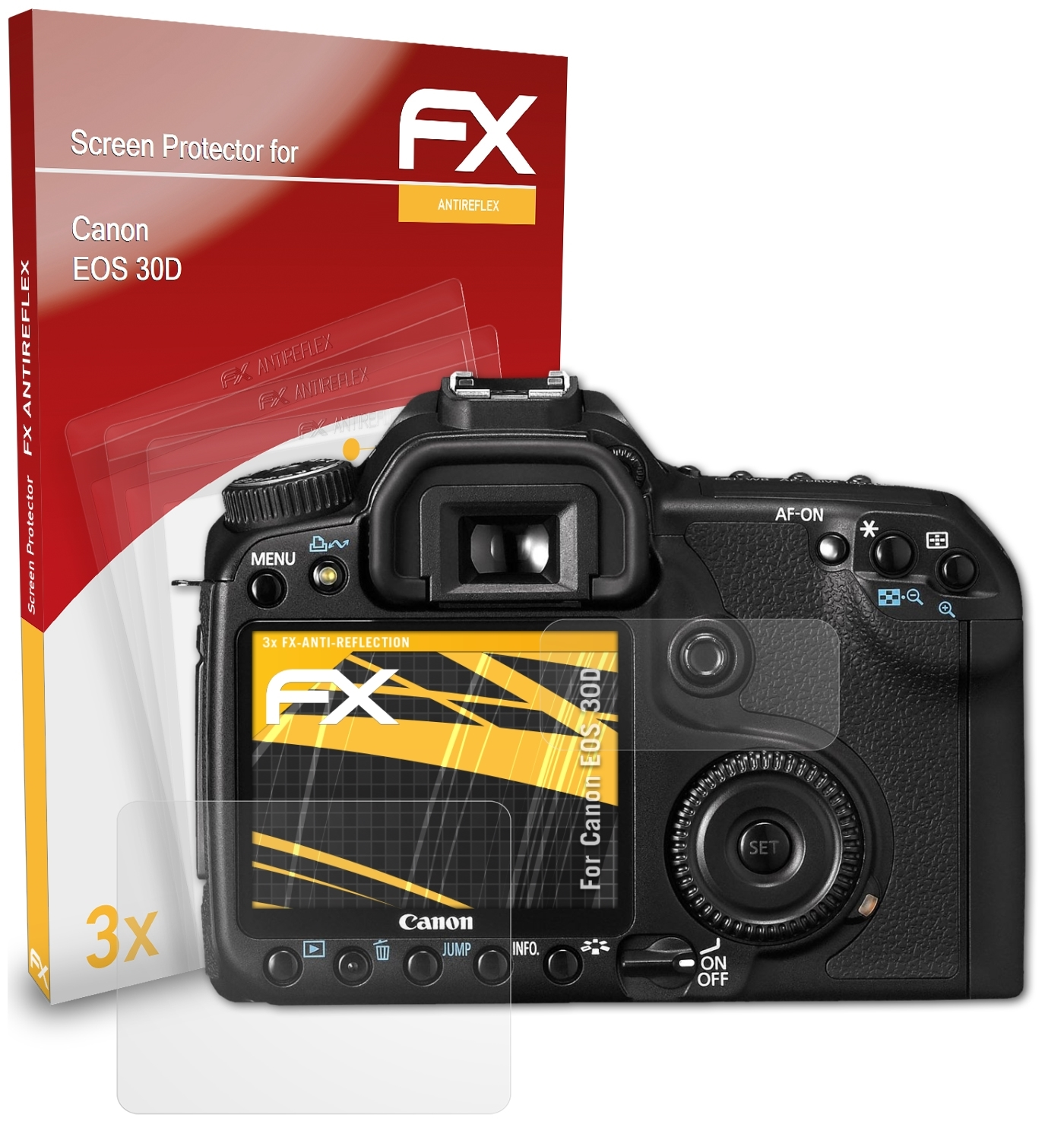 ATFOLIX 3x FX-Antireflex Displayschutz(für 30D) Canon EOS