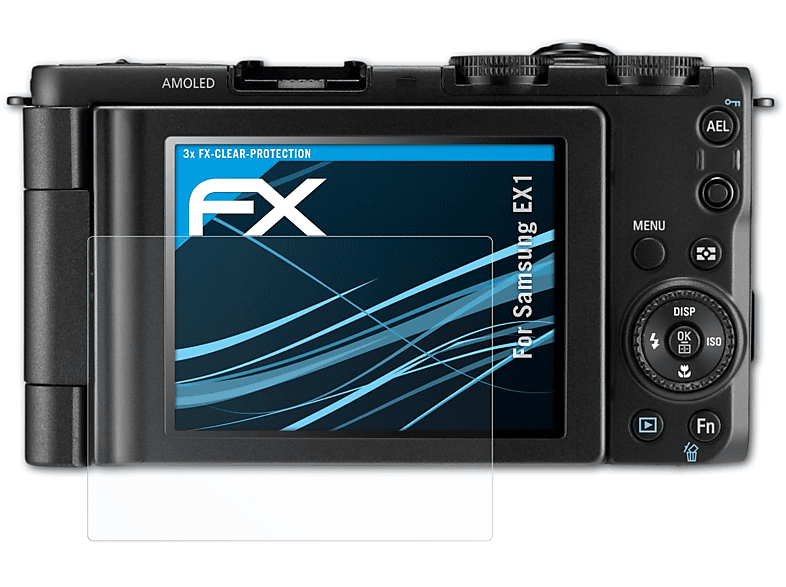 ATFOLIX 3x FX-Clear Displayschutz(für Samsung EX1)