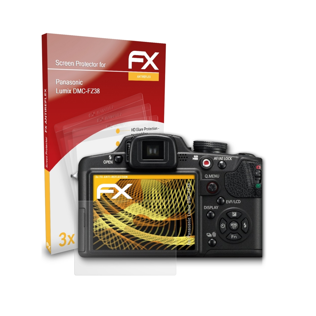 Panasonic ATFOLIX FX-Antireflex Lumix 3x Displayschutz(für DMC-FZ38)
