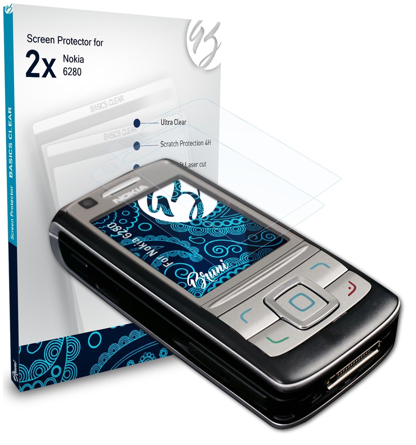 6280) Schutzfolie(für Nokia BRUNI Basics-Clear 2x