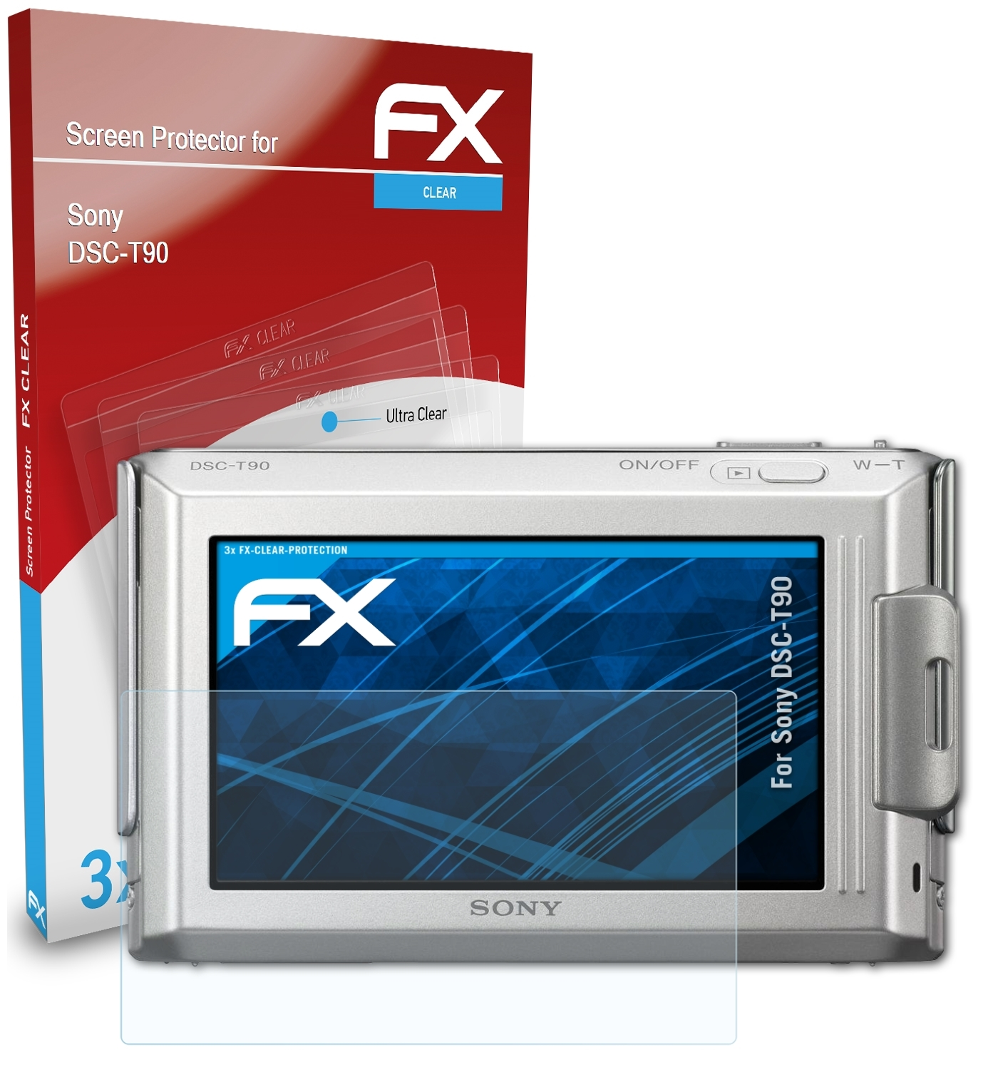 DSC-T90) 3x ATFOLIX FX-Clear Sony Displayschutz(für