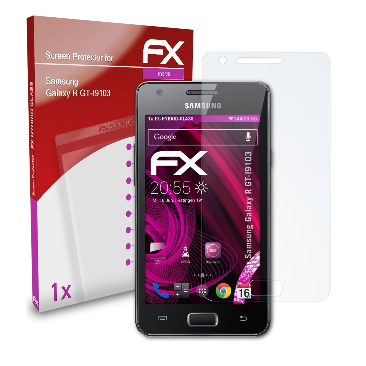 ATFOLIX FX-Hybrid-Glass Schutzglas(für Samsung Galaxy (GT-I9103)) R