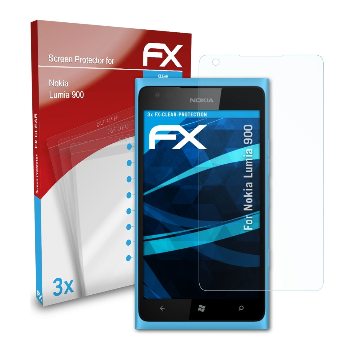 Lumia 900) ATFOLIX Nokia Displayschutz(für 3x FX-Clear