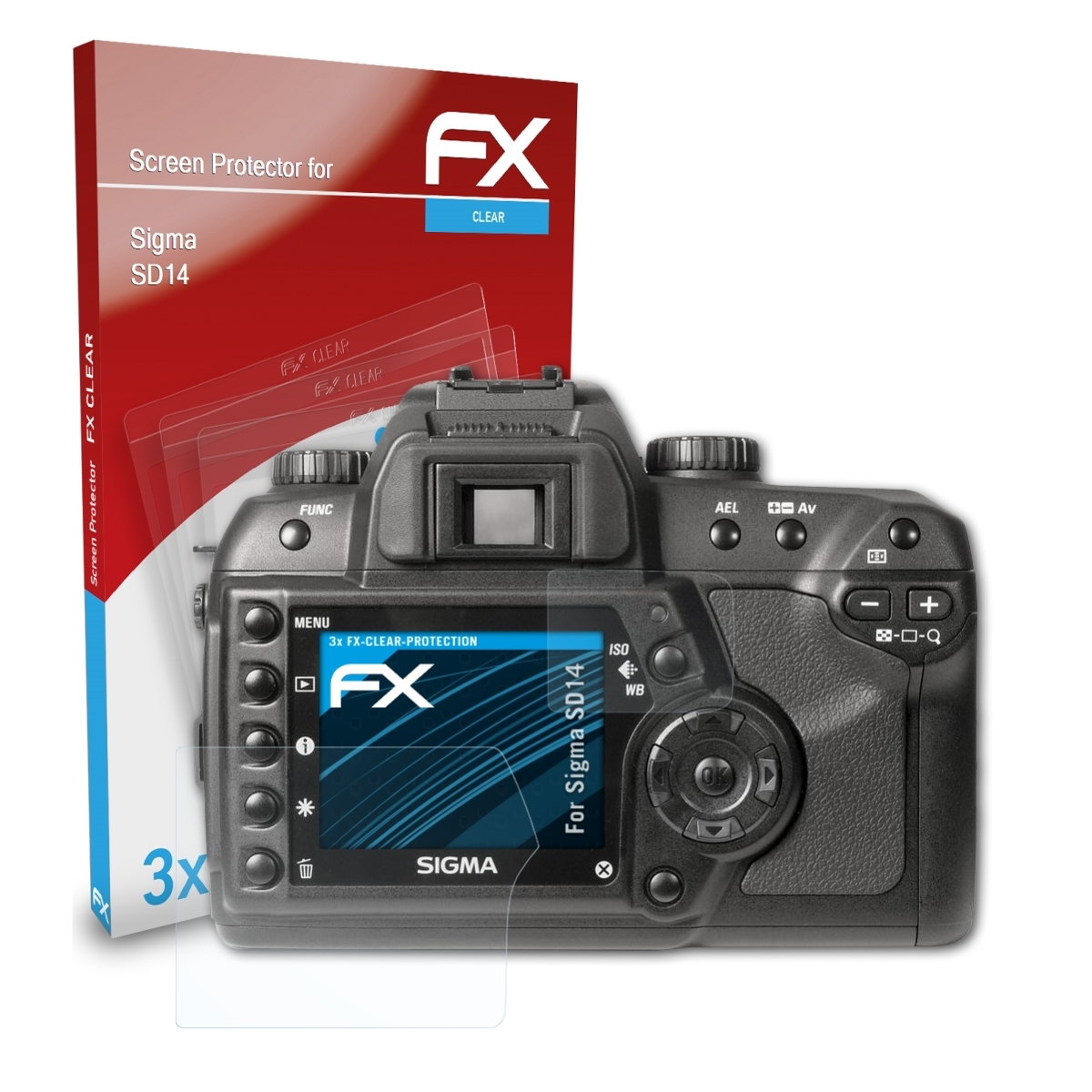 Sigma SD14) FX-Clear Displayschutz(für ATFOLIX 3x