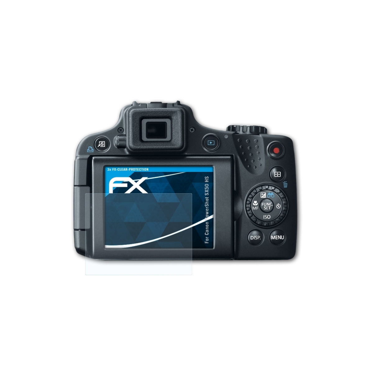 ATFOLIX 3x FX-Clear Canon Displayschutz(für PowerShot HS) SX50