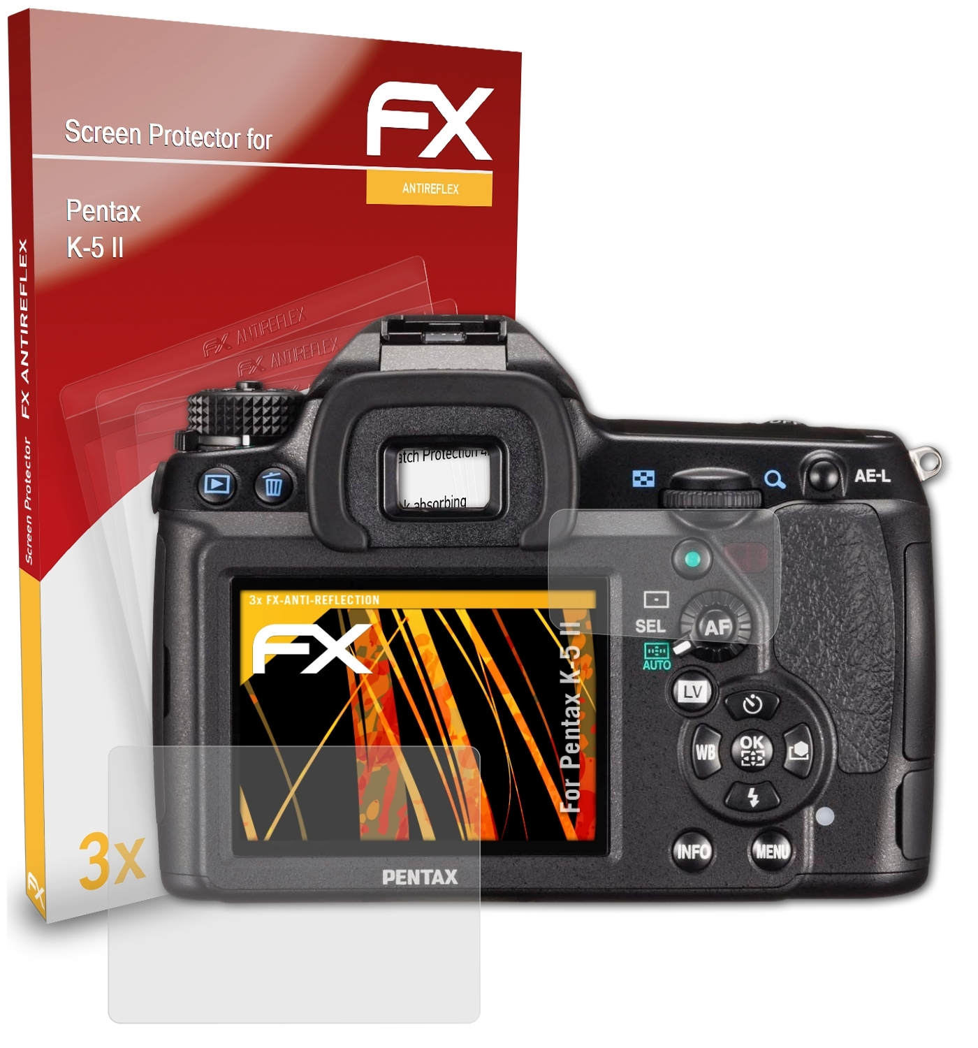 Displayschutz(für ATFOLIX K-5 FX-Antireflex 3x Pentax II)