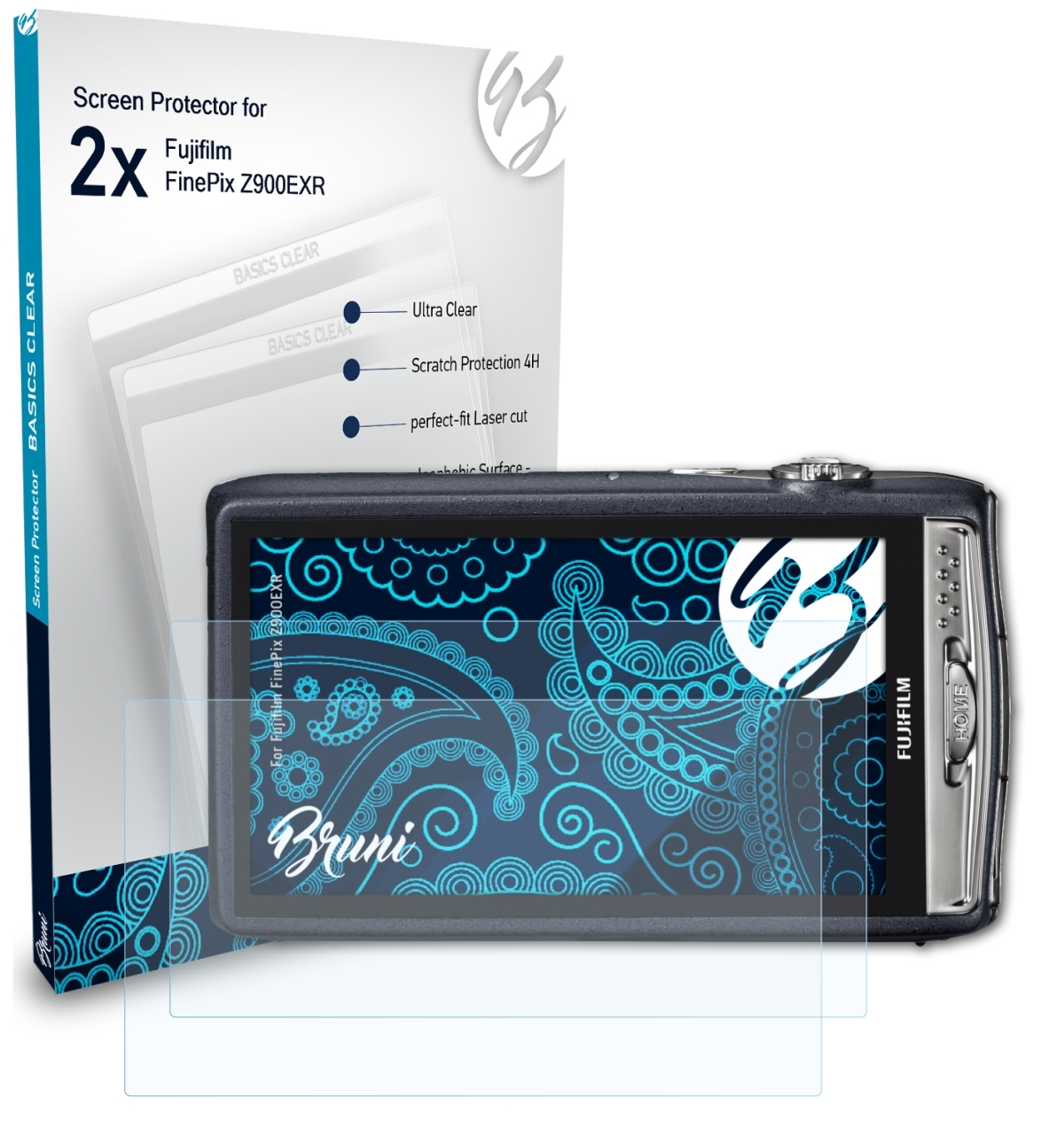 Schutzfolie(für Basics-Clear Fujifilm Z900EXR) FinePix BRUNI 2x