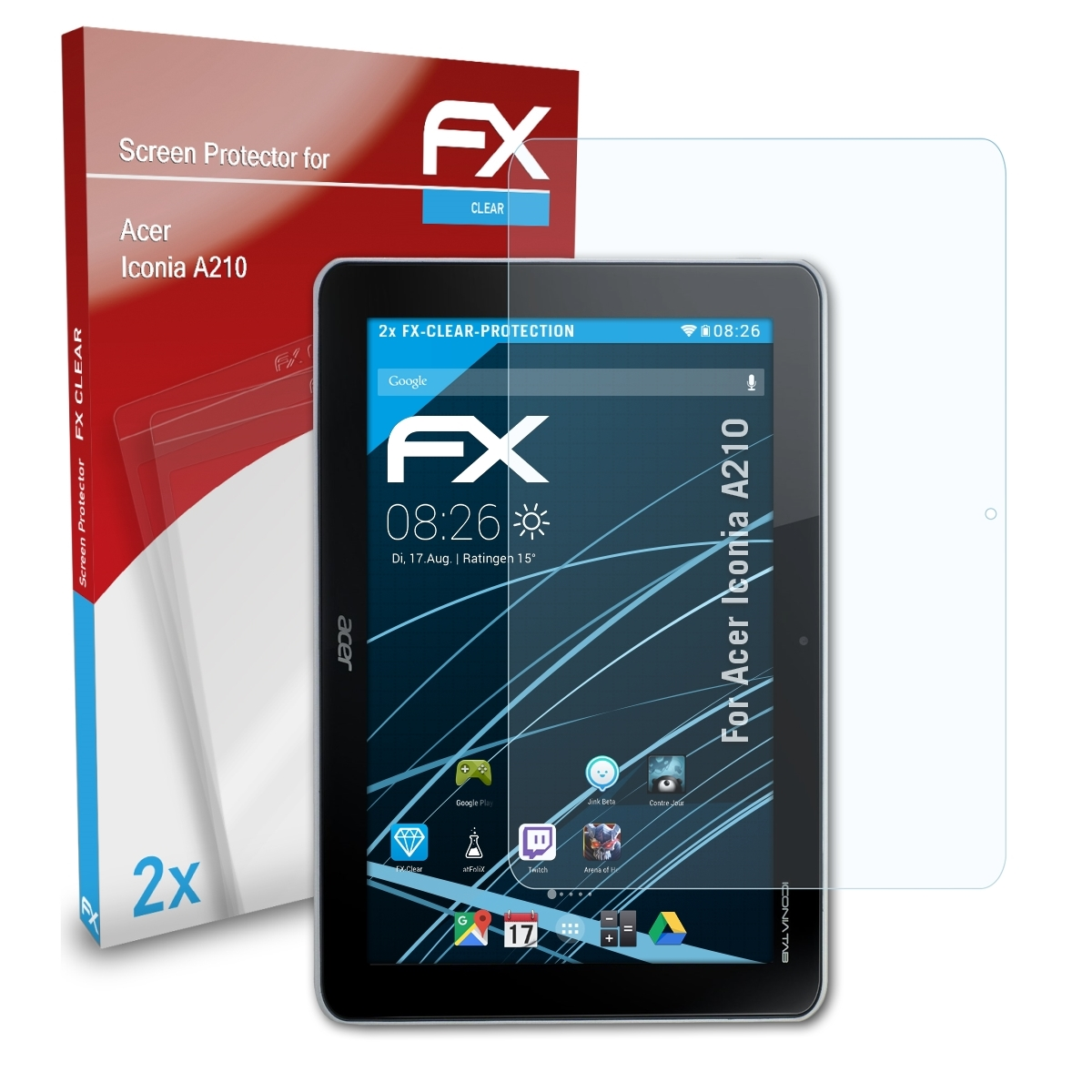 FX-Clear Iconia Displayschutz(für A210) Acer ATFOLIX 2x
