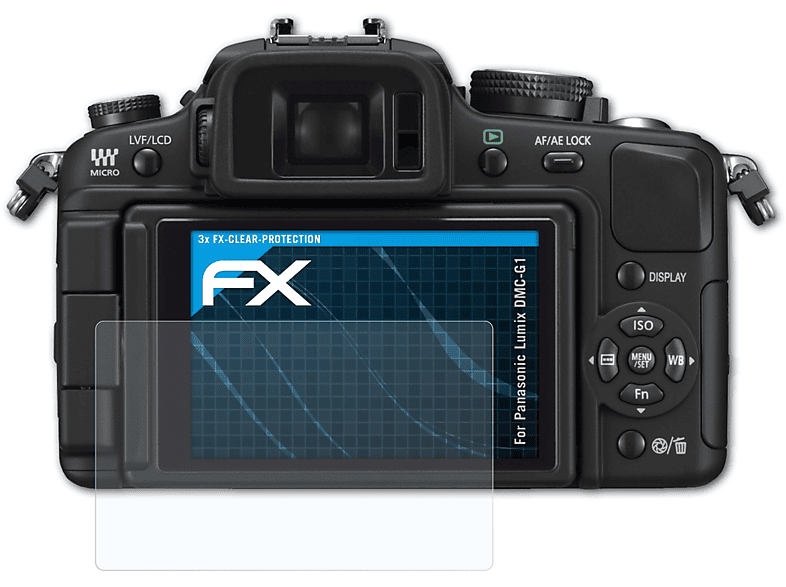 ATFOLIX 3x FX-Clear Displayschutz(für Panasonic Lumix DMC-G1)