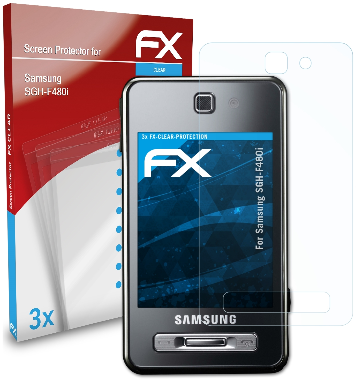 ATFOLIX 3x FX-Clear SGH-F480i) Displayschutz(für Samsung