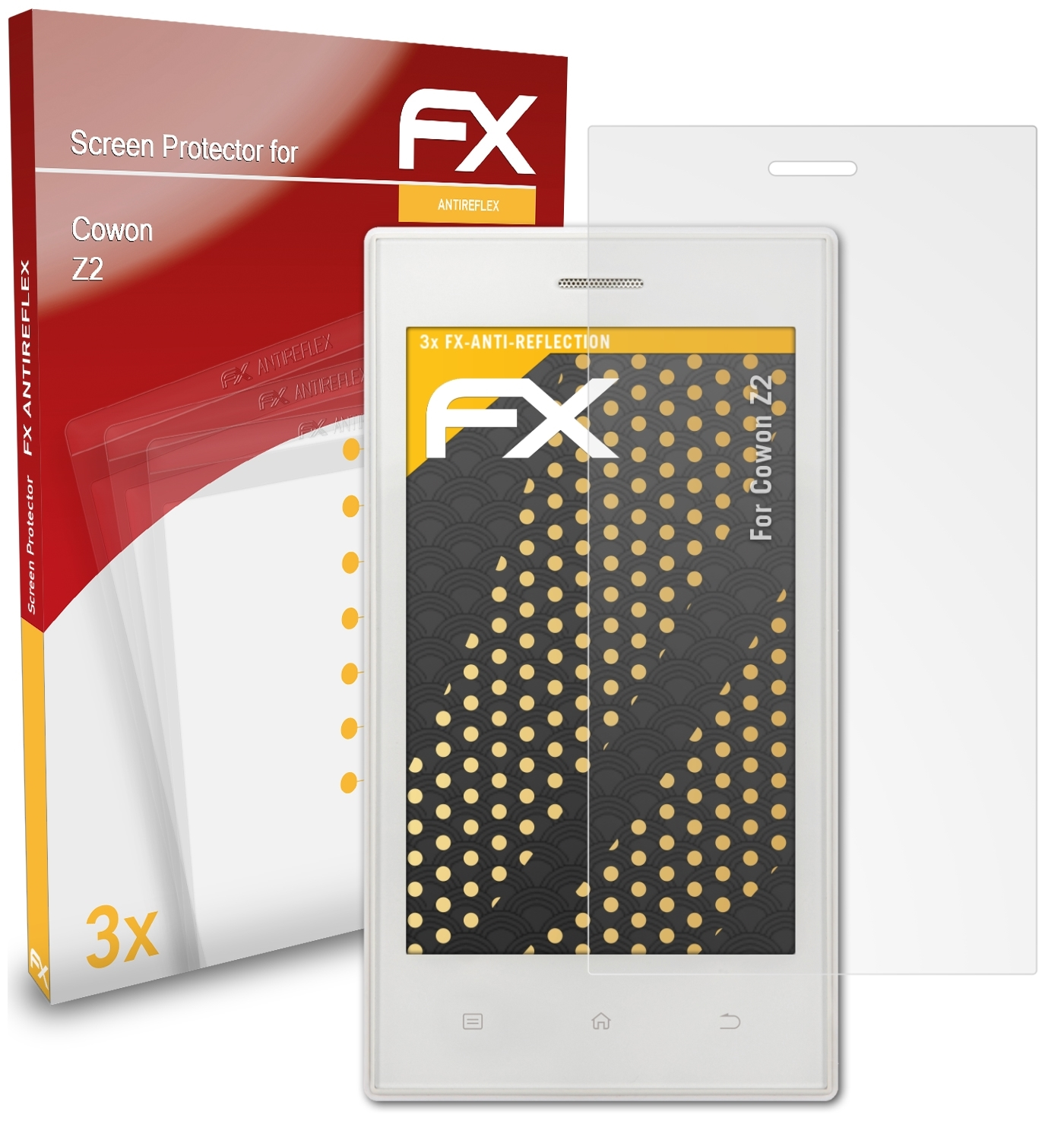 ATFOLIX 3x Z2) Displayschutz(für FX-Antireflex Cowon