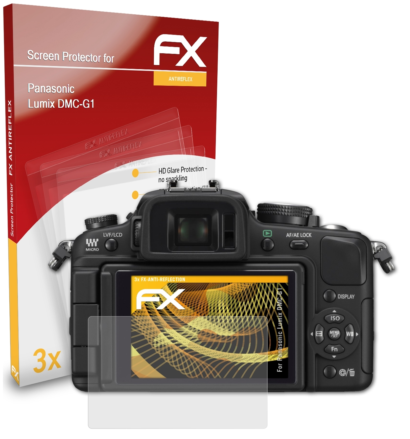 FX-Antireflex ATFOLIX Panasonic DMC-G1) Displayschutz(für Lumix 3x