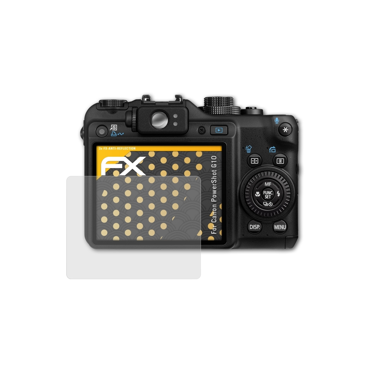 ATFOLIX 3x FX-Antireflex PowerShot Displayschutz(für G10) Canon