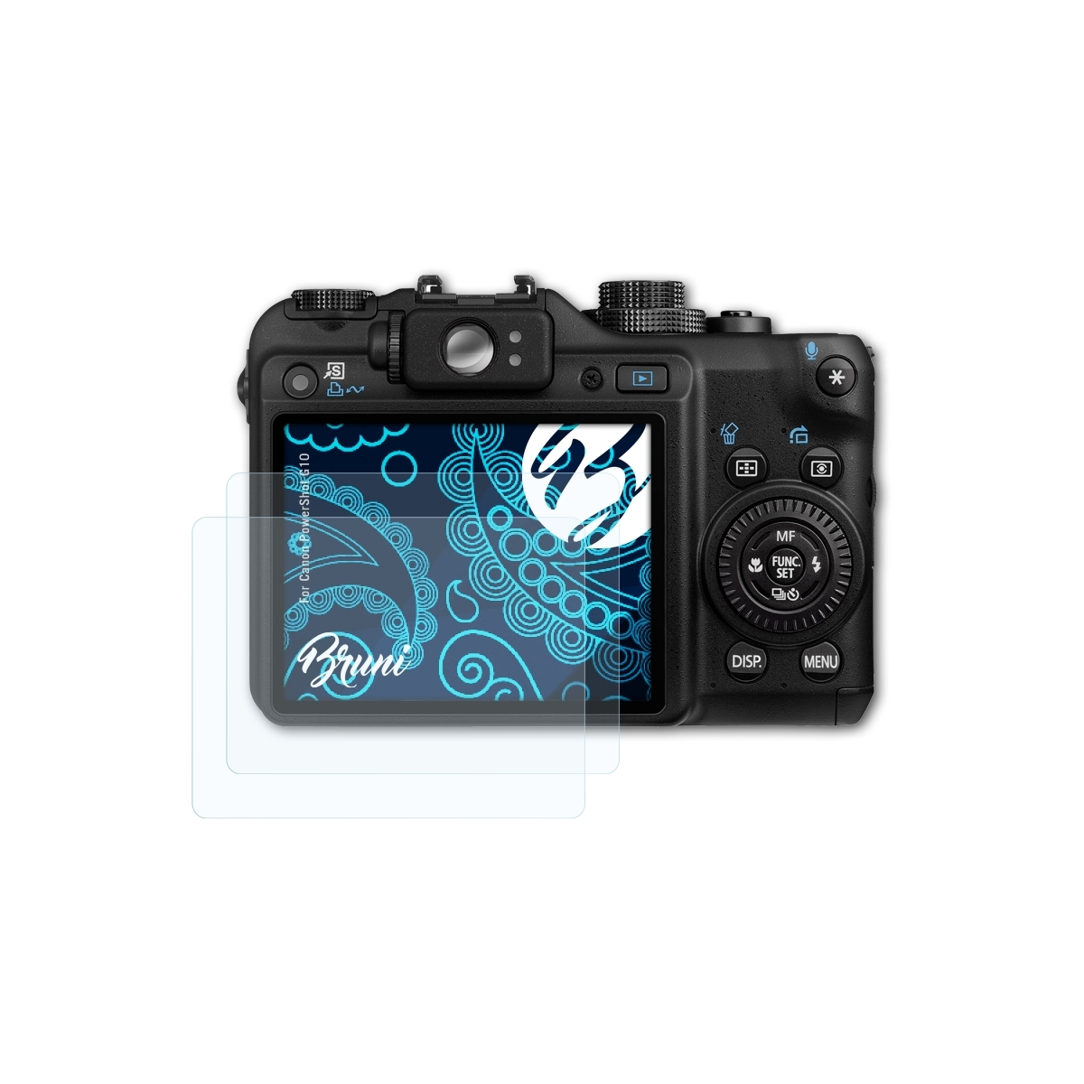 BRUNI 2x Basics-Clear Schutzfolie(für Canon G10) PowerShot