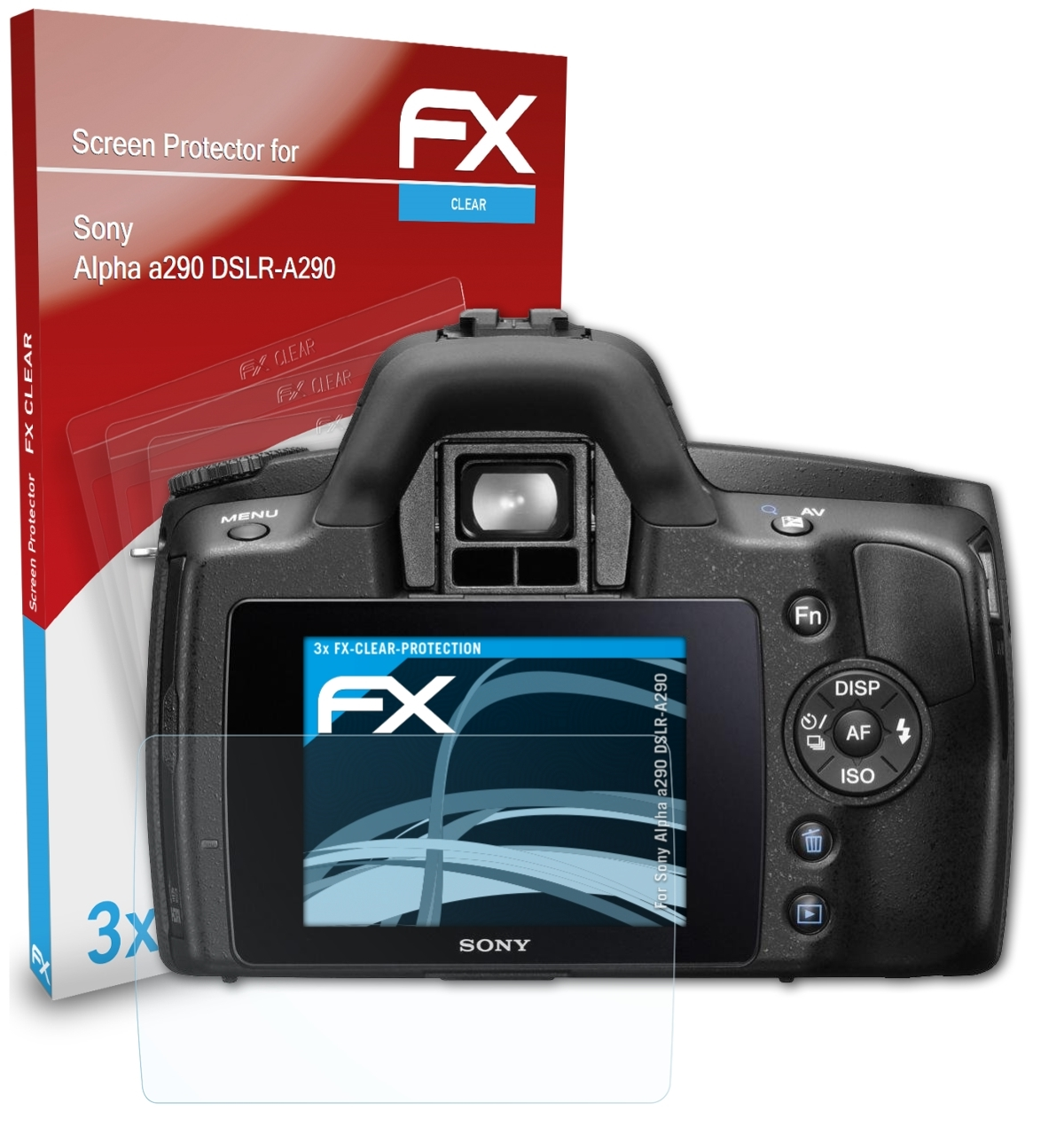 ATFOLIX 3x FX-Clear Displayschutz(für Alpha (DSLR-A290)) Sony a290