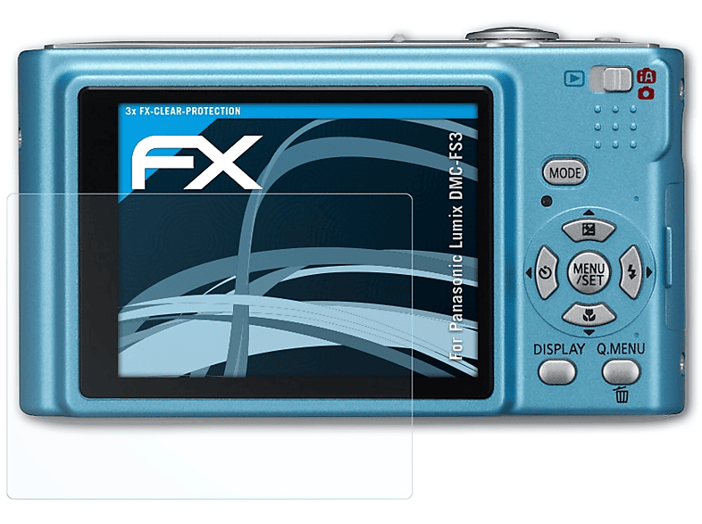 ATFOLIX 3x FX-Clear Displayschutz(für Panasonic Lumix DMC-FS3)