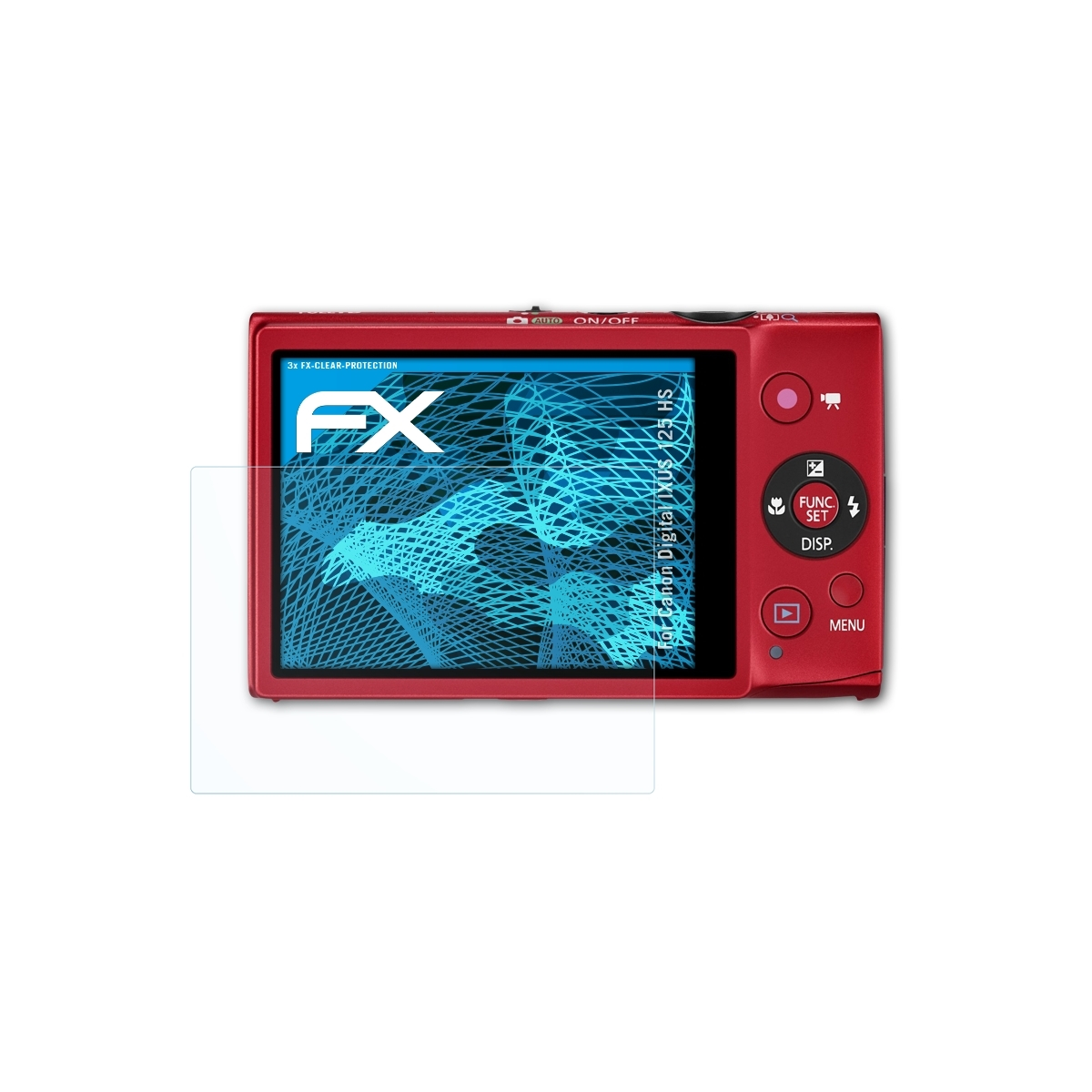ATFOLIX 3x FX-Clear Displayschutz(für IXUS HS) 125 Digital Canon