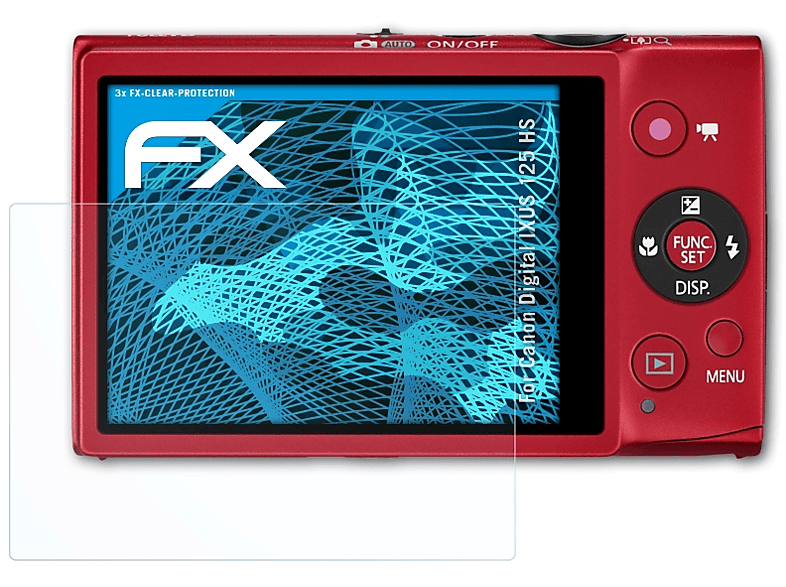 ATFOLIX 3x FX-Clear Displayschutz(für Canon Digital HS) IXUS 125