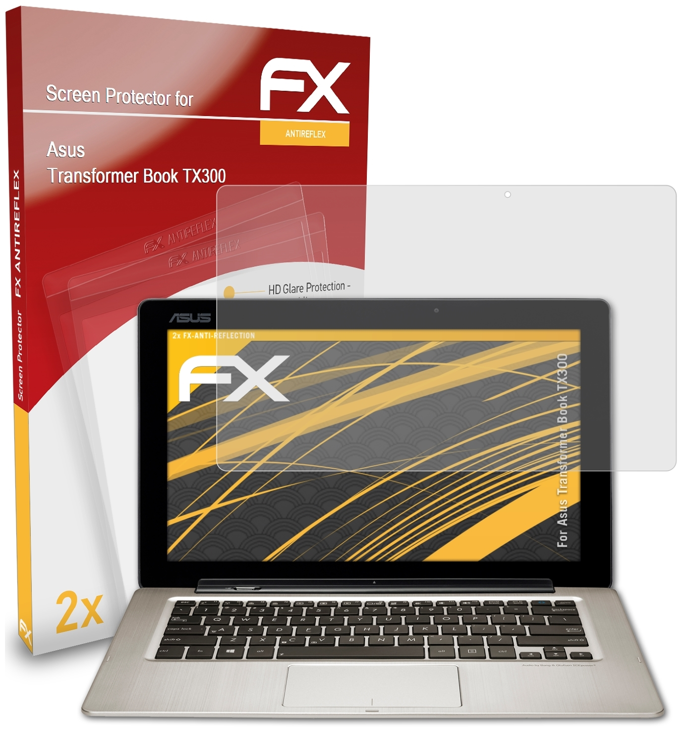 ATFOLIX FX-Antireflex 2x Book TX300) Asus Transformer Displayschutz(für
