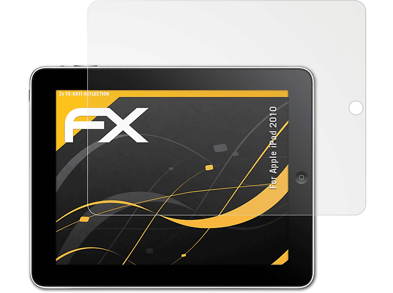 ATFOLIX 2x FX-Antireflex Displayschutz(für Apple iPad (2010)) | Tabletschutzfolien