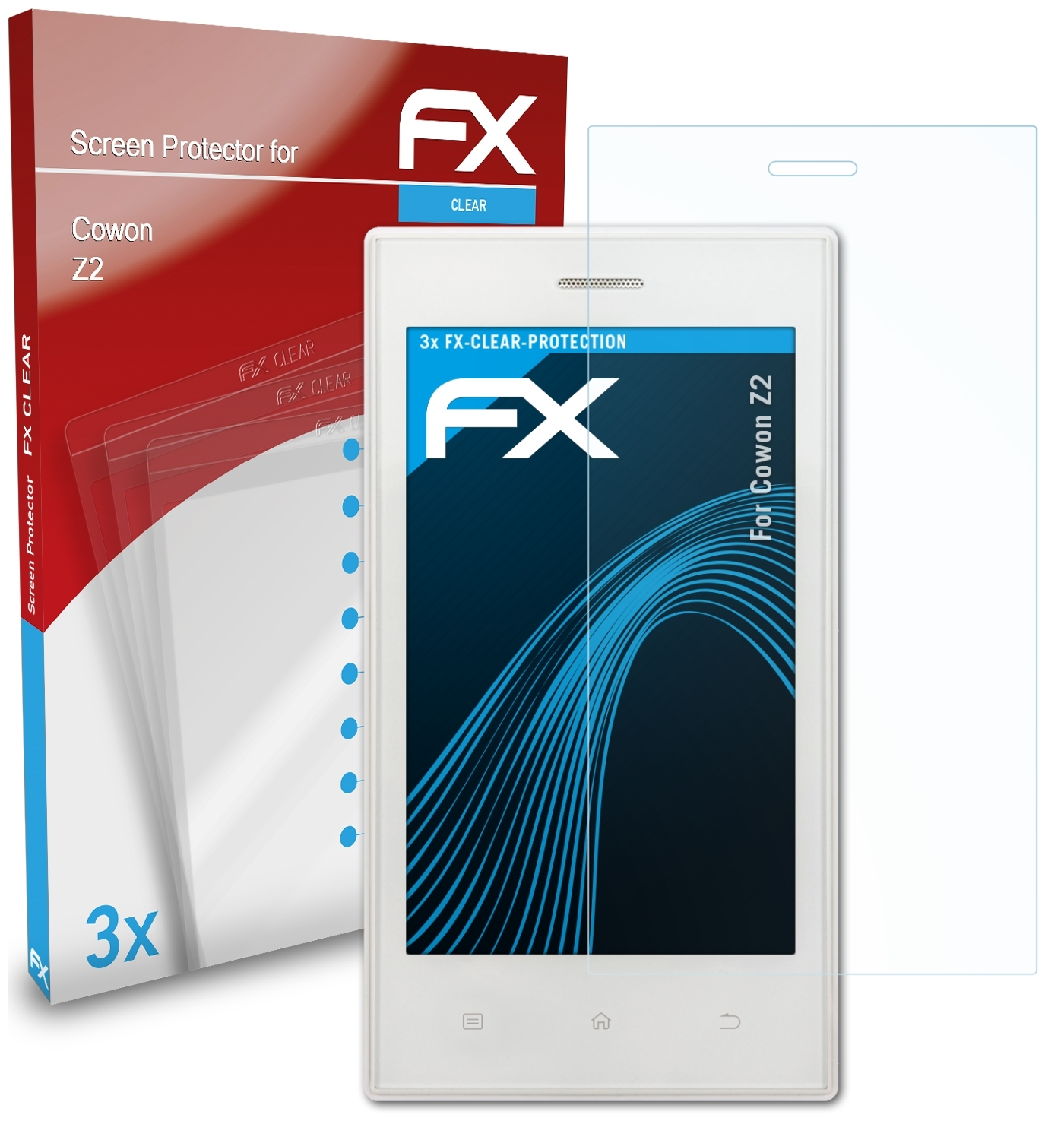 ATFOLIX 3x FX-Clear Displayschutz(für Cowon Z2)