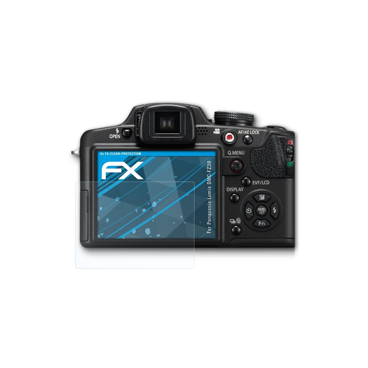 ATFOLIX 3x FX-Clear Displayschutz(für Lumix DMC-FZ38) Panasonic