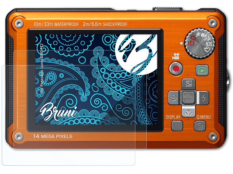 BRUNI 2x Basics-Clear Schutzfolie(für DMC-FT2) Lumix Panasonic