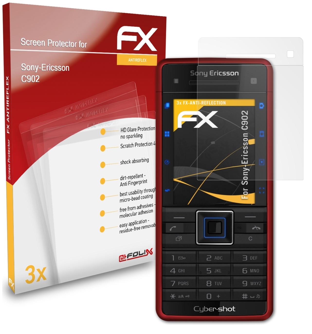 Sony-Ericsson Displayschutz(für ATFOLIX FX-Antireflex C902) 3x