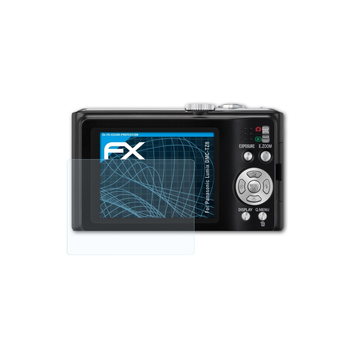 ATFOLIX 3x FX-Clear Displayschutz(für Lumix Panasonic DMC-TZ8)