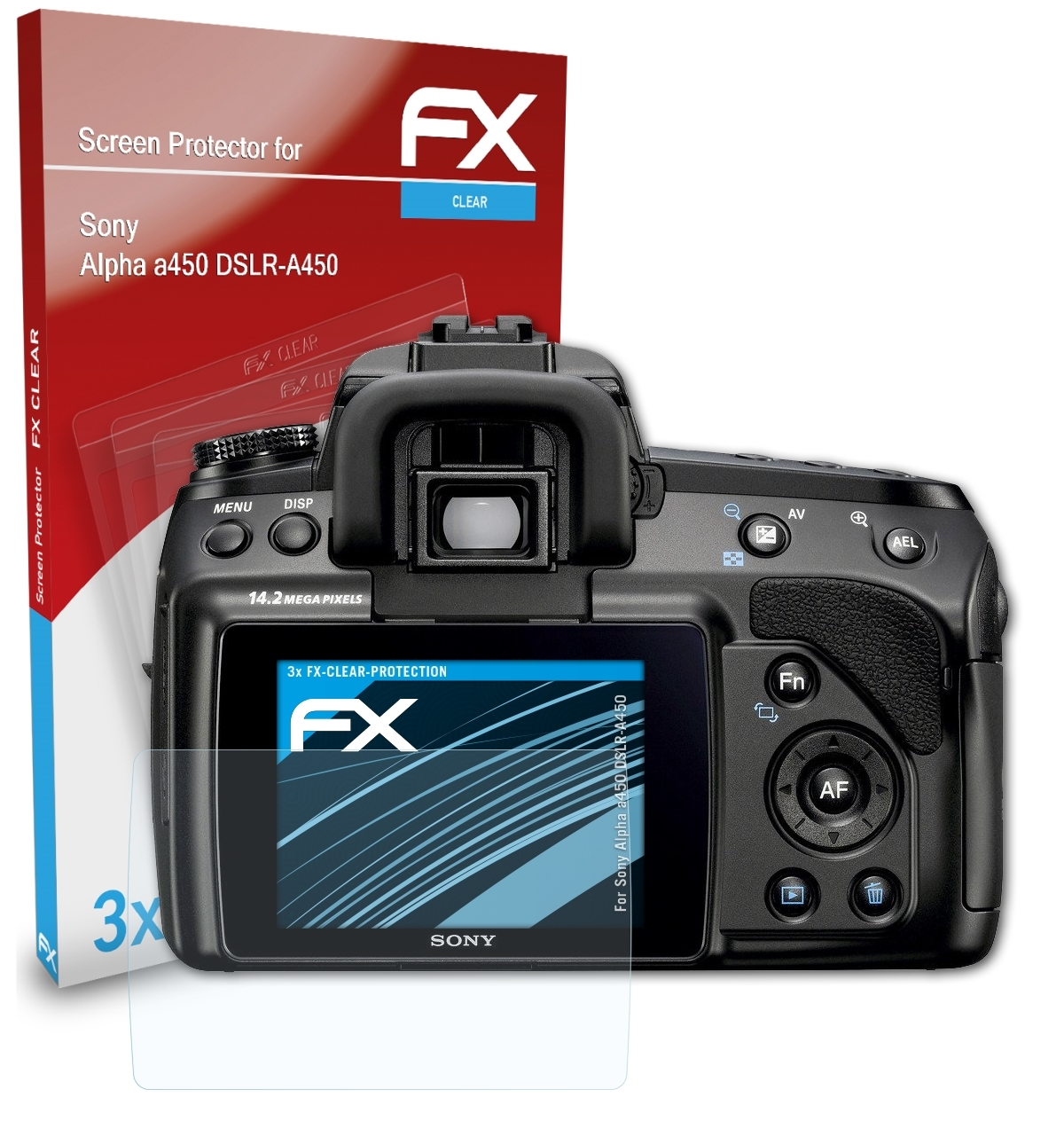 FX-Clear Sony a450 ATFOLIX Alpha 3x (DSLR-A450)) Displayschutz(für
