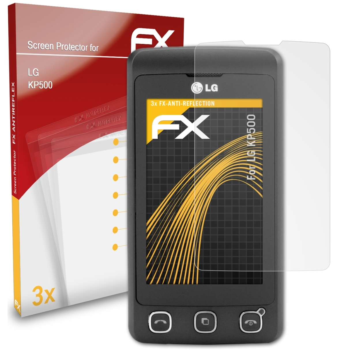 ATFOLIX 3x FX-Antireflex Displayschutz(für LG KP500)