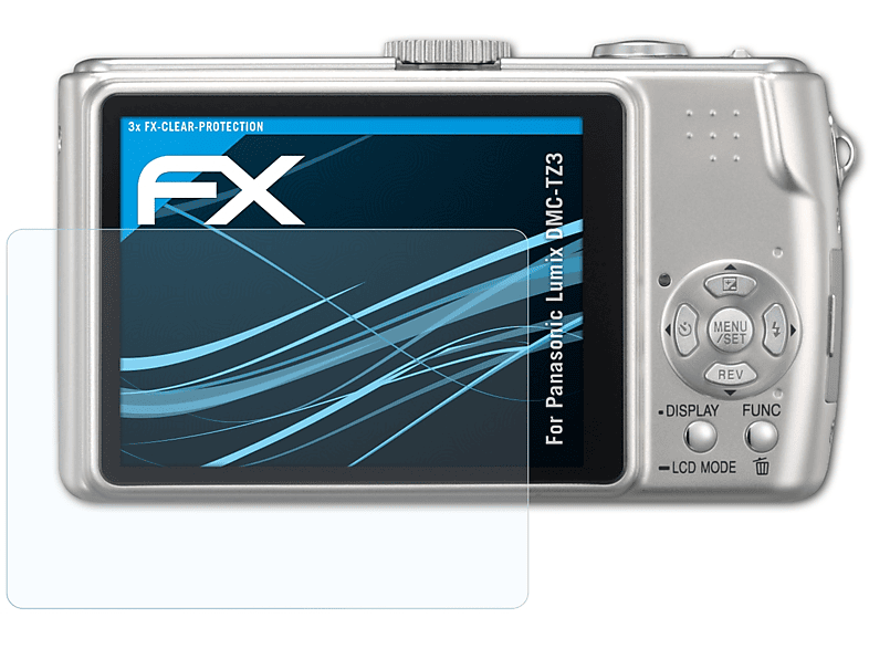 FX-Clear Displayschutz(für ATFOLIX Lumix Panasonic DMC-TZ3) 3x