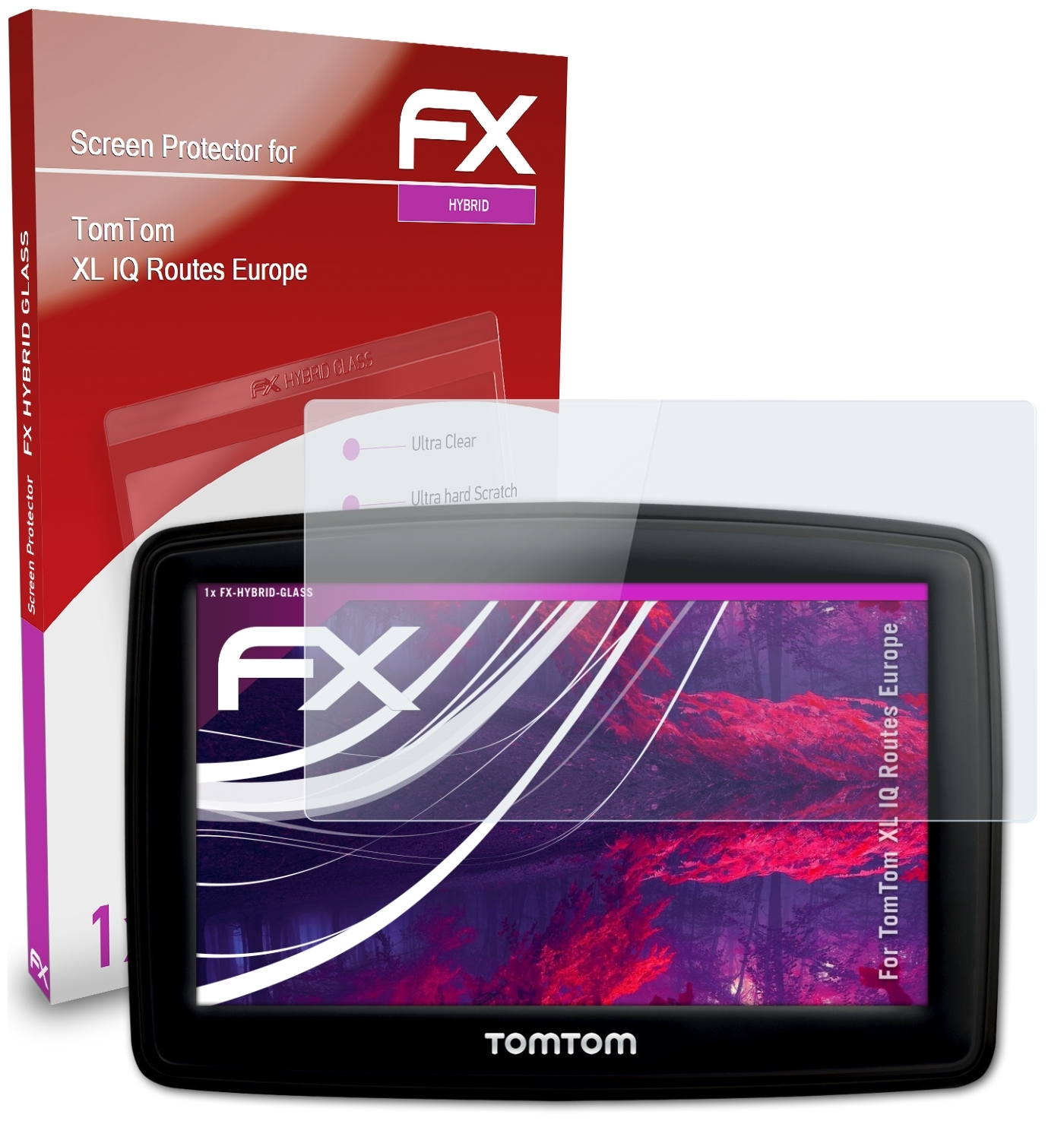 FX-Hybrid-Glass IQ ATFOLIX Schutzglas(für Routes Europe) XL TomTom