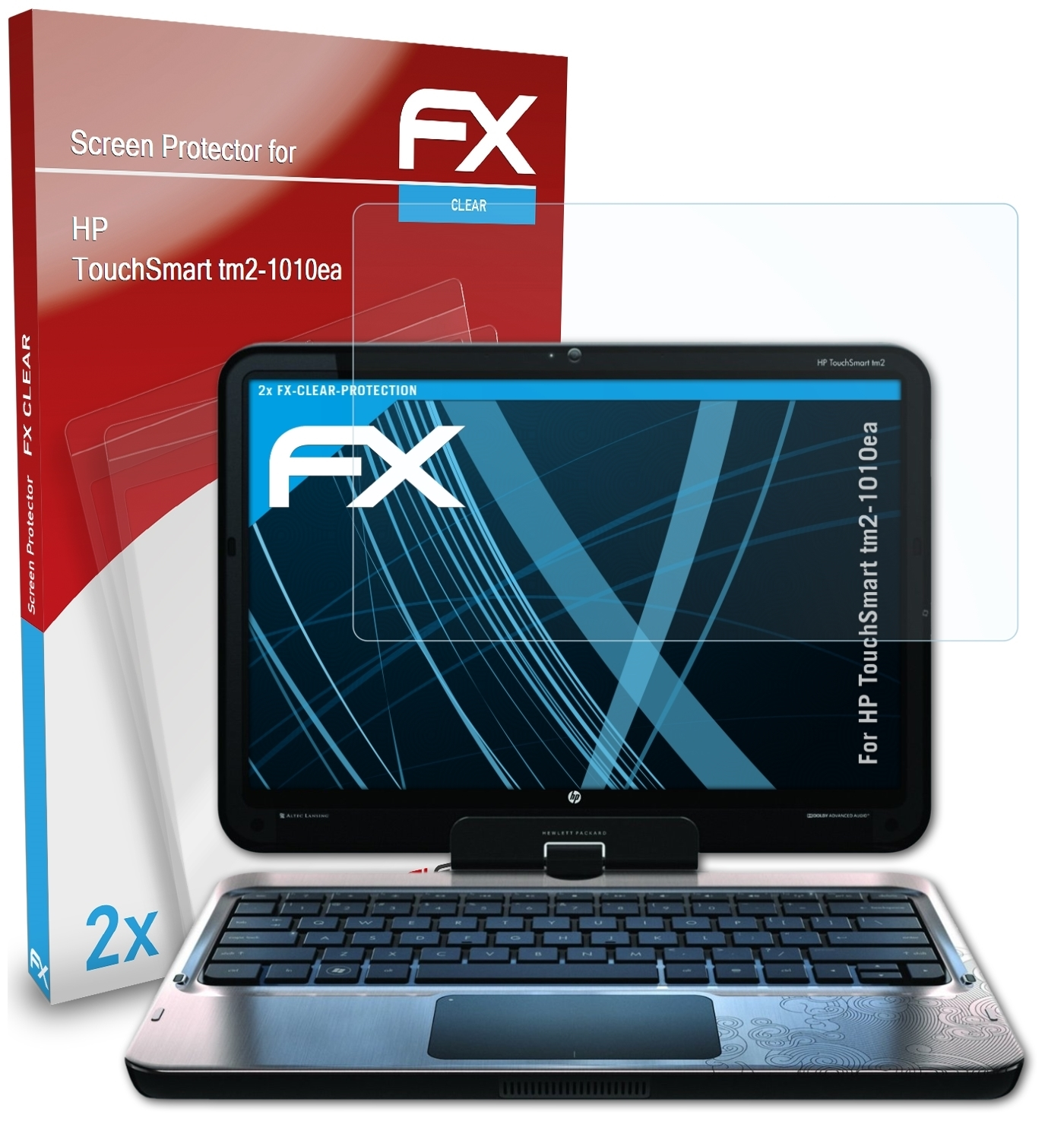 TouchSmart HP FX-Clear Displayschutz(für ATFOLIX tm2-1010ea) 2x