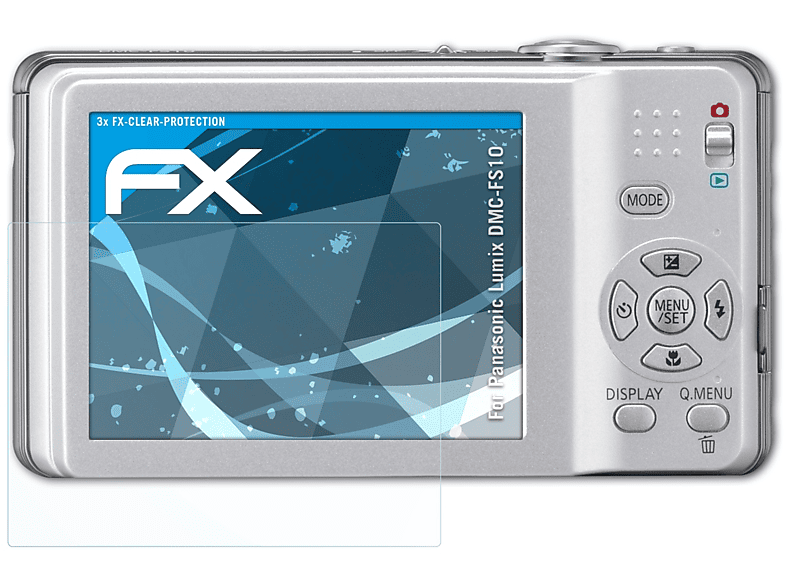 ATFOLIX Panasonic FX-Clear Lumix 3x Displayschutz(für DMC-FS10)
