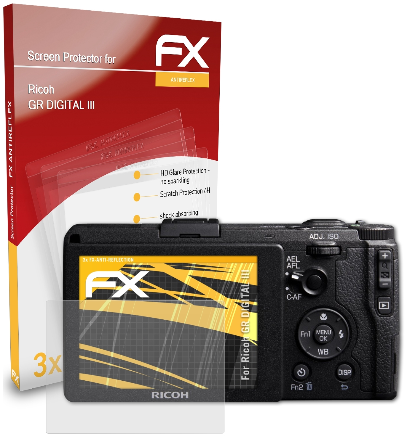 ATFOLIX 3x FX-Antireflex GR Displayschutz(für Ricoh III) DIGITAL
