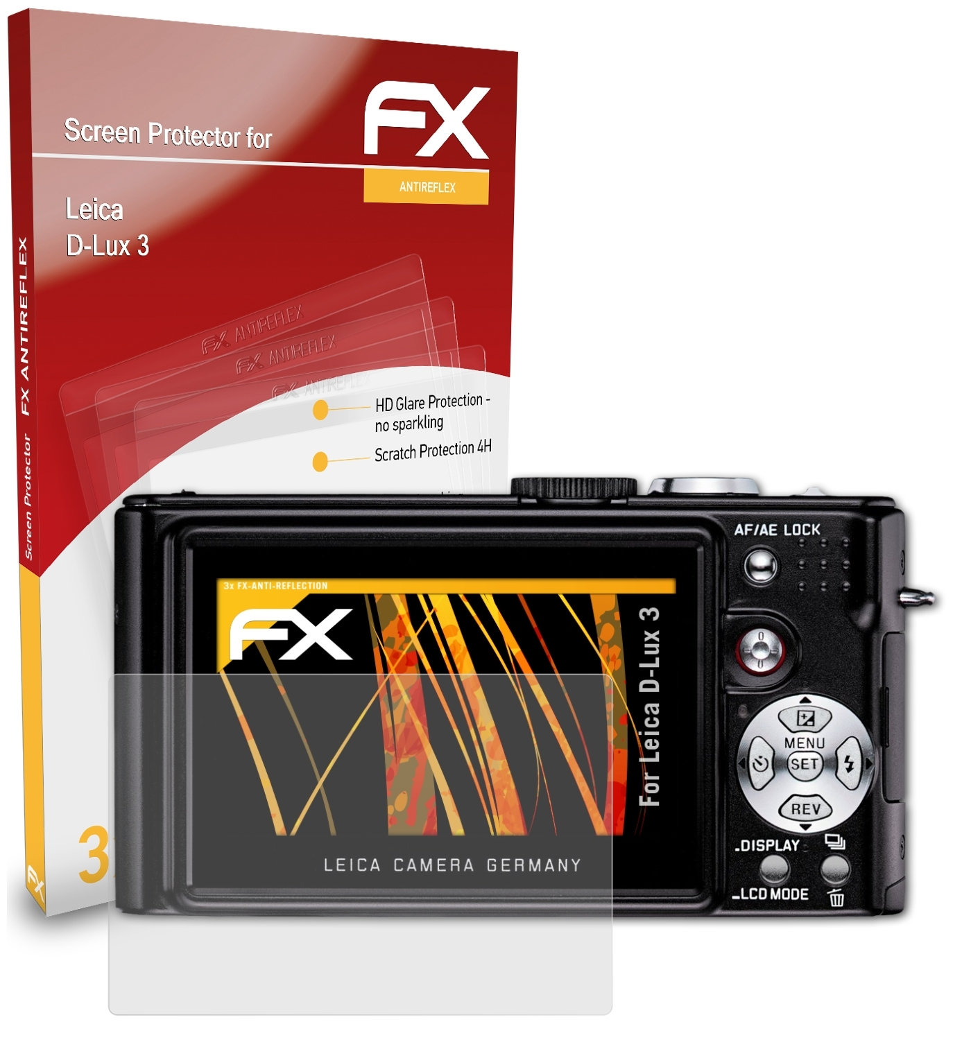 ATFOLIX 3x FX-Antireflex Displayschutz(für 3) Leica D-Lux