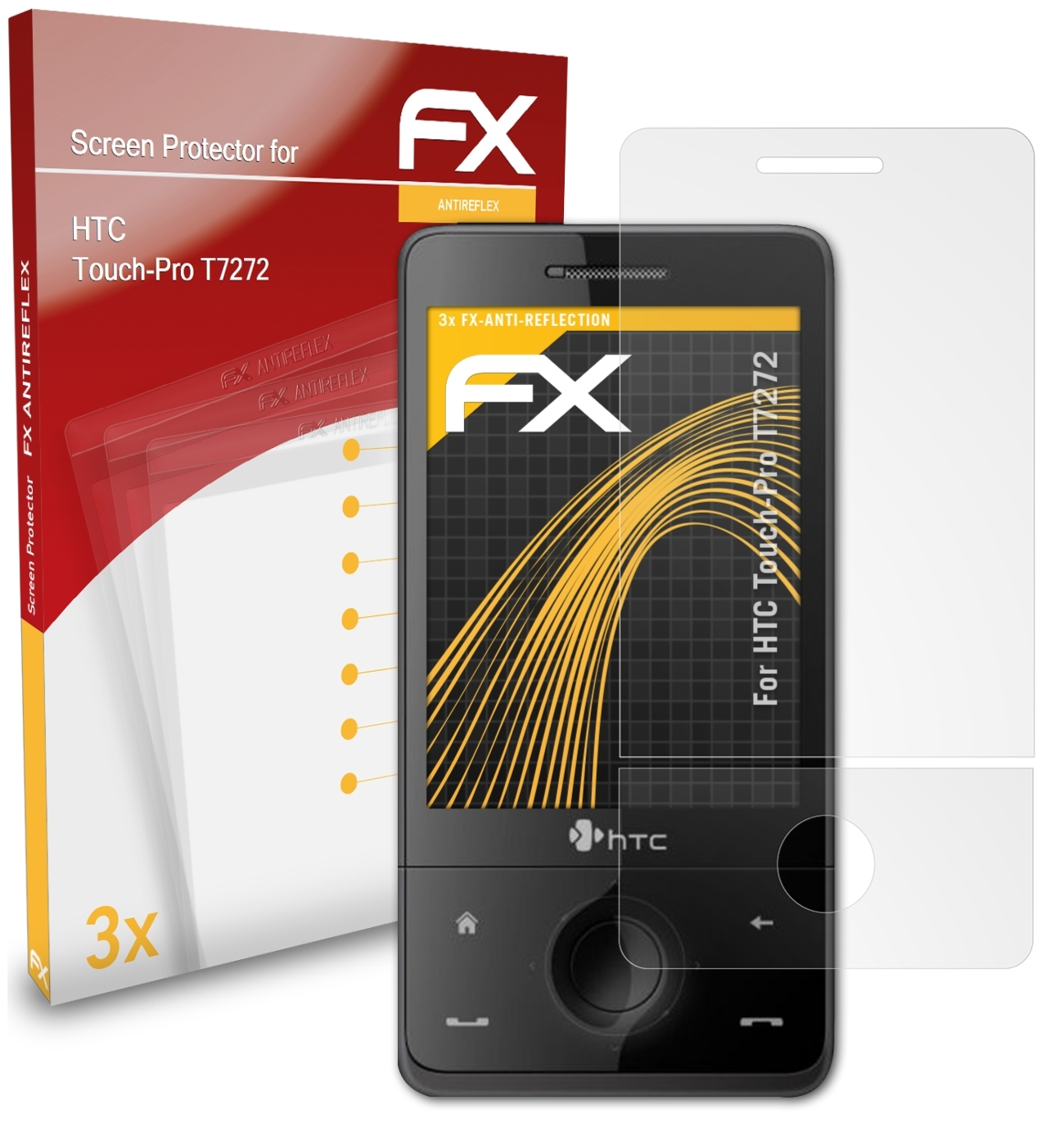 ATFOLIX 3x FX-Antireflex Displayschutz(für T7272) Touch-Pro HTC